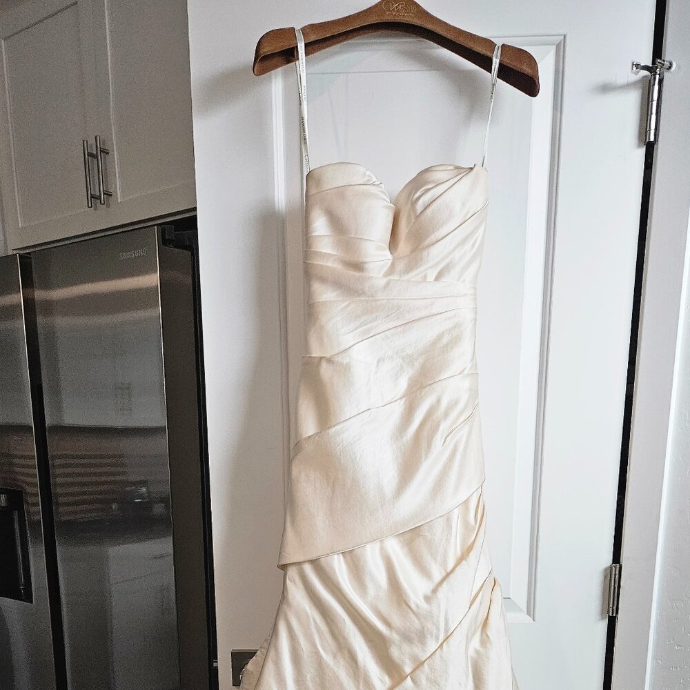 Winnie Couture Romona Fit and Flare Still white floor length size S
